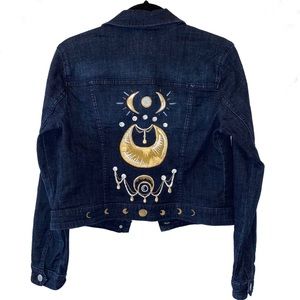 BOHO hand painted denim jacket
